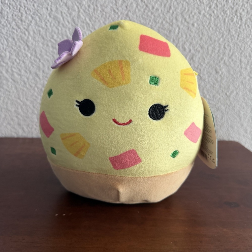 Squishmallows 8" Plush Doll Saku Kawaii Food Squad Hawaiian Ham Pineapple Pizza